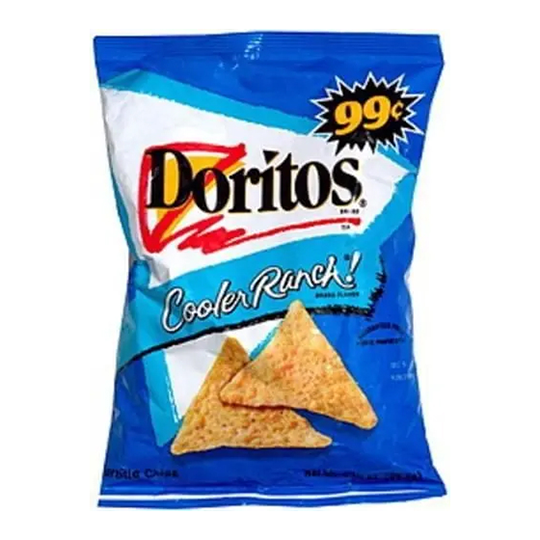 1990s Cool Ranch Doritos packaging