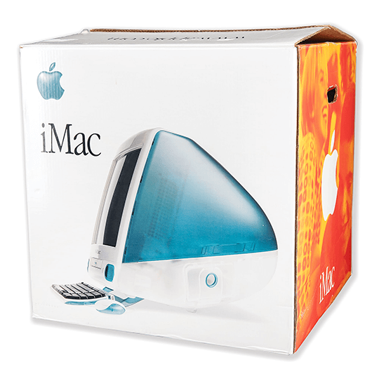 1990s Mac desktop computer packaging