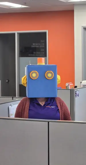 Ernest robot mask.